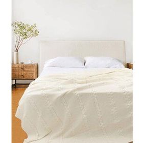 Koza Home 15025 Trenza Krem Çift Kişilik Battaniye