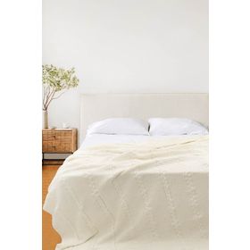 Koza Home 15025 Trenza Krem Çift Kişilik Battaniye