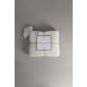 Koza Home 37102 130x170 cm Miel Krem Kenarı Ponponlu Tv Battaniyesi