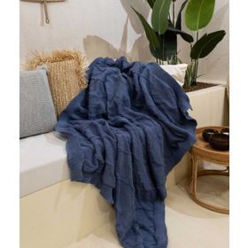 Koza Home 37142 130x170 cm Espuma De Mar Indigo TV Battaniyesi
