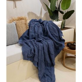 Koza Home 37142 130x170 cm Espuma De Mar Indigo TV Battaniyesi