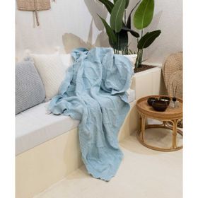 Koza Home 37146 160x220 cm Mavi Espuma De Mar Tek Kişilik Battaniye