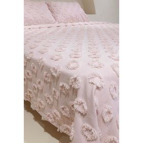 Koza Home 5032 Sitra Pudra 230x250 cm Çift Kişilik Püsküllü 50x70 cm 2 Yastık Yatak Örtüsü