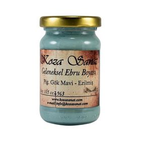 Koza Pigment Gök Mavi Ezilmiş Boya 105 cc Ebru Boyası
