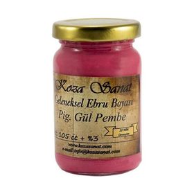 Koza Pigment Gül Pembe Ezilmiş Boya 105 cc Ebru Boyası