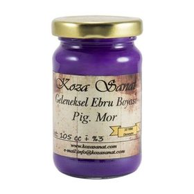 Koza Pigment Mor Ezilmiş Boya 105 cc Ebru Boyası