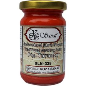 Koza Sanat Pigment Turuncu 105 ml Ezilmiş Ebru Boyası