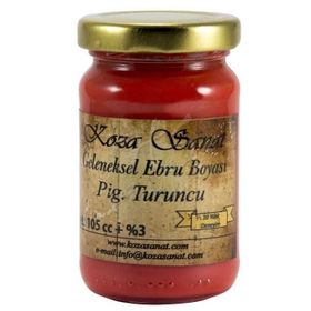 Koza Sanat Pigment Turuncu 105 ml Ezilmiş Ebru Boyası