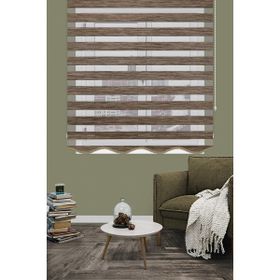 Koza Stor 125V03 Açık Kahve Kırçıllı Bambu Zebra 170x260 cm Stor Perde
