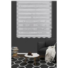 Koza Stor 125V07 Kırçıllı Gri Bambu Zebra 150x260 cm Stor Perde