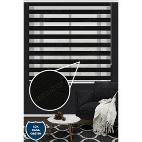 Koza Stor 125V09 Siyah Bambu Zebra 200x200 cm Stor Perde
