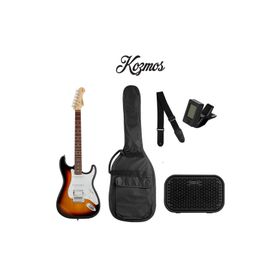 Kozmos KGP-STG20HSS-3TS Sunburst Elektro Gitar + UNIQUE-MINI-BK 10W Amfi Başlangıç Paketi