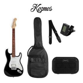 Kozmos KGP-STG20HSS-BK Siyah Elektro Gitar + UNIQUE-MINI-BK 10W Amfi Başlangıç Paketi