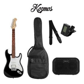Kozmos KGP-STG20HSS-BK Siyah Elektro Gitar + UNIQUE-MINI-BK 10W Amfi Başlangıç Paketi