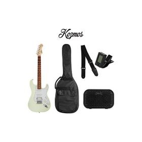 Kozmos KGP-STG20HSS-OWH Beyaz Elektro Gitar + UNIQUE-MINI-BK 10W Amfi Başlangıç Paketi