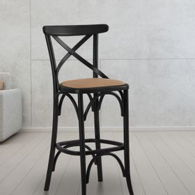 Kozza Home Siyah OTURUM H Thonet Bar Tabure