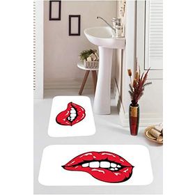 Kozzy Home RFE9515 Dijital Baskılı 2'li Banyo Paspası