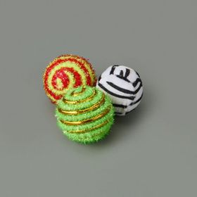 Kpm 3.5 cm Asorti 3'lü Kedi Topu Oyuncak