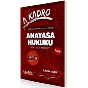 KPSS A Grubu Anayasa Hukuku Konu Anlatımlı - A Kadro Yayınları
