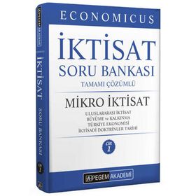 KPSS A Grubu Economicus Mikro İktisat Tamamı Çözümlü Soru Bankası Cilt 1 Pegem Yayınları
