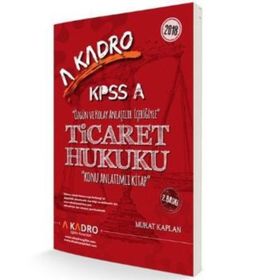 KPSS A Grubu Ticaret Hukuku Konu Anlatımlı - A Kadro Yayınları
