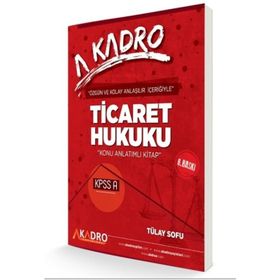 KPSS A Grubu Ticaret Hukuku Konu Anlatımlı - A Kadro Yayınları
