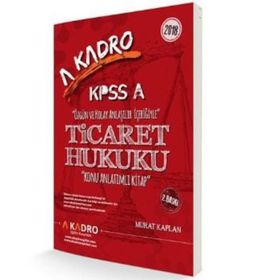KPSS A Grubu Ticaret Hukuku Konu Anlatımlı - A Kadro Yayınları