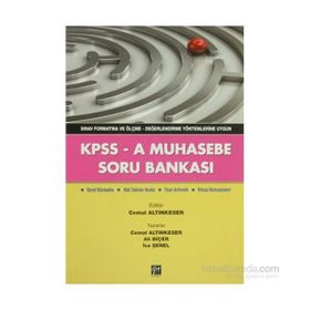 KPSS - A MUHASEBE SORU BANKASI SINAV FORMATINA VE ÖLÇME - DEĞERLENDİRME YÖNTEMLERİNE UYGUN - KOLEKTIF