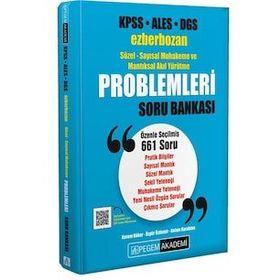 KPSS ALES DGS Ezberbozan Sözel-Sayısal Muhakeme ve Mantıksal Akıl Yürütme Problemleri Soru Bankası - Pegem Yayınları