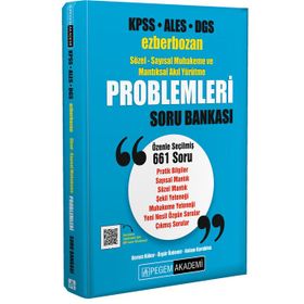 KPSS ALES DGS Ezberbozan Sözel-Sayısal Muhakeme ve Mantıksal Akıl Yürütme Problemleri Soru Bankası - Pegem Yayınları