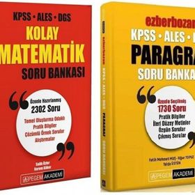 KPSS ALES DGS Kolay Matematik + Ezberbozan Problemler + Paragraf Soru Pegem Akademi Yayınları