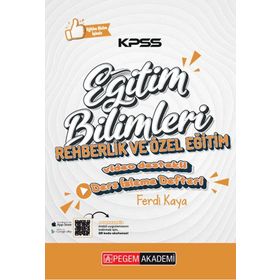 KPSS Eğitim Bilimleri Rehberlik ve Özel Eğitim Ders İzleme Defteri