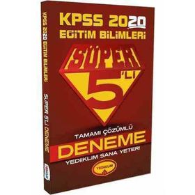 KPSS Eğitim Bilimleri Tamamı Çözümlü Süper 5'li Deneme Yediiklim Yayınları