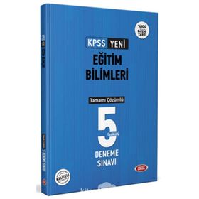 KPSS Eğitim Bilimleri Tamamı Çözümlü Süper 5'li Deneme Yediiklim Yayınları