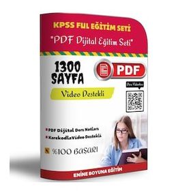 KPSS FUL PDF Eğitim Seti 1300 Sayfa Enine Boyuna Eğitim