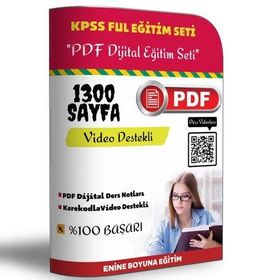 KPSS FUL PDF Eğitim Seti 1300 Sayfa Enine Boyuna Eğitim