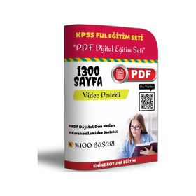 KPSS FUL PDF Eğitim Seti 1300 Sayfa Enine Boyuna Eğitim