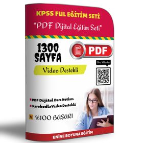 KPSS FUL PDF Eğitim Seti 1300 Sayfa Enine Boyuna Eğitim