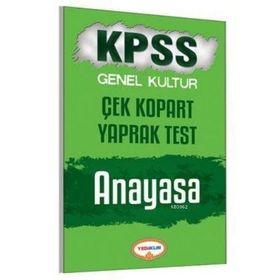 KPSS Genel Kültür Anayasa Çek Kopart Yaprak Test 2017 - kollektif