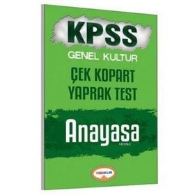 KPSS Genel Kültür Anayasa Çek Kopart Yaprak Test 2017 - kollektif