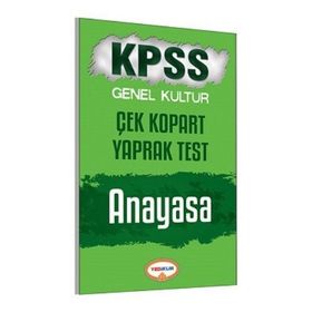 KPSS Genel Kültür Anayasa Çek Kopart Yaprak Test 2017 - kollektif