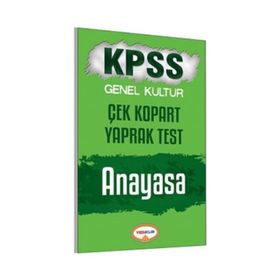 KPSS Genel Kültür Anayasa Çek Kopart Yaprak Test 2017 - kollektif