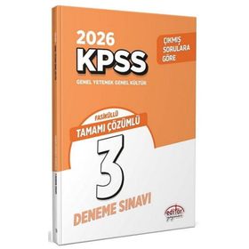 KPSS Genel Yetenek Genel Kültür 3 Deneme - Editör Yayınları