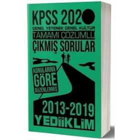 Kpss Genel Yetenek Genel Kültür Tamamı Çözümlü Konularına Göre Çıkmış Sorular 2020 Yediiklim Yayınları
