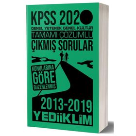 Kpss Genel Yetenek Genel Kültür Tamamı Çözümlü Konularına Göre Çıkmış Sorular 2020 Yediiklim Yayınları