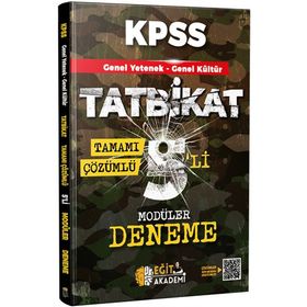KPSS Genel Yetenek Genel Kültür Tatbikat Tamamı Çözümlü 5`li Modüler Deneme Eğit Akademi Yayınları