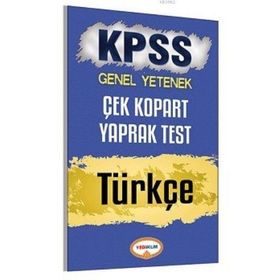 KPSS Genel Yetenek Türkçe Çek Kopart Yaprak Test 2017 - kollektif