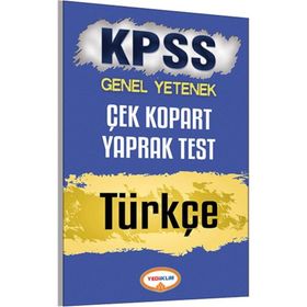 KPSS Genel Yetenek Türkçe Çek Kopart Yaprak Test 2017 - kollektif