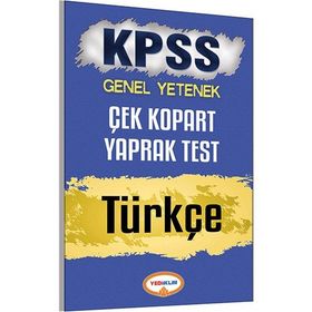 KPSS Genel Yetenek Türkçe Çek Kopart Yaprak Test 2017 - kollektif