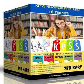Kpss Hazırlık Kartları Eğitim Seti 750 Kart Enine Boyuna Eğitim